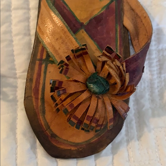 Antique  toddler’s leather sandals - Picture 4 of 7